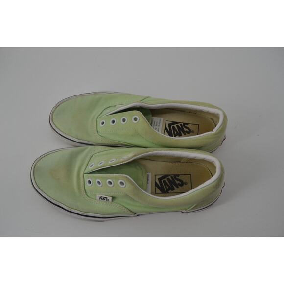 Vans Shoes Women's Neon Green Casual Low Top Sneaker Off the Wall White Size 5.5 - Picture 7 of 11